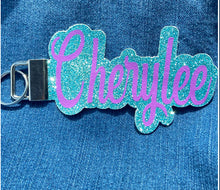 PERSONALIZED Faux leather key fob