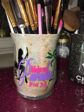 Custom Glass Makeup Brush Holder